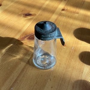 ANTIQUE QUIK STIK BOTTLE 1915 GLUE WATER PEACH GLOWY INDUSTRIAL OFFICE